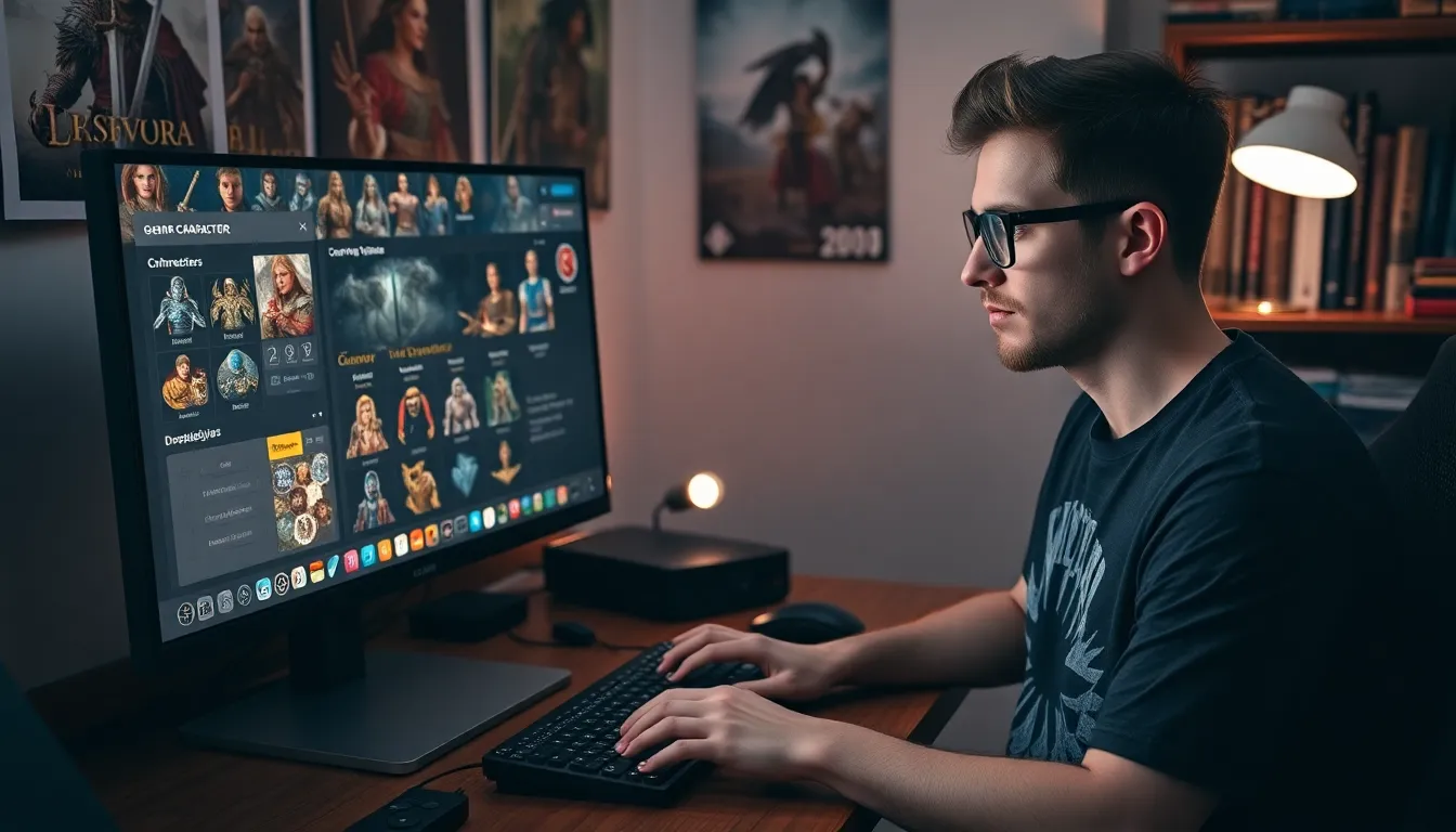 A man using Ck2generator on a computer for Crusader Kings II.