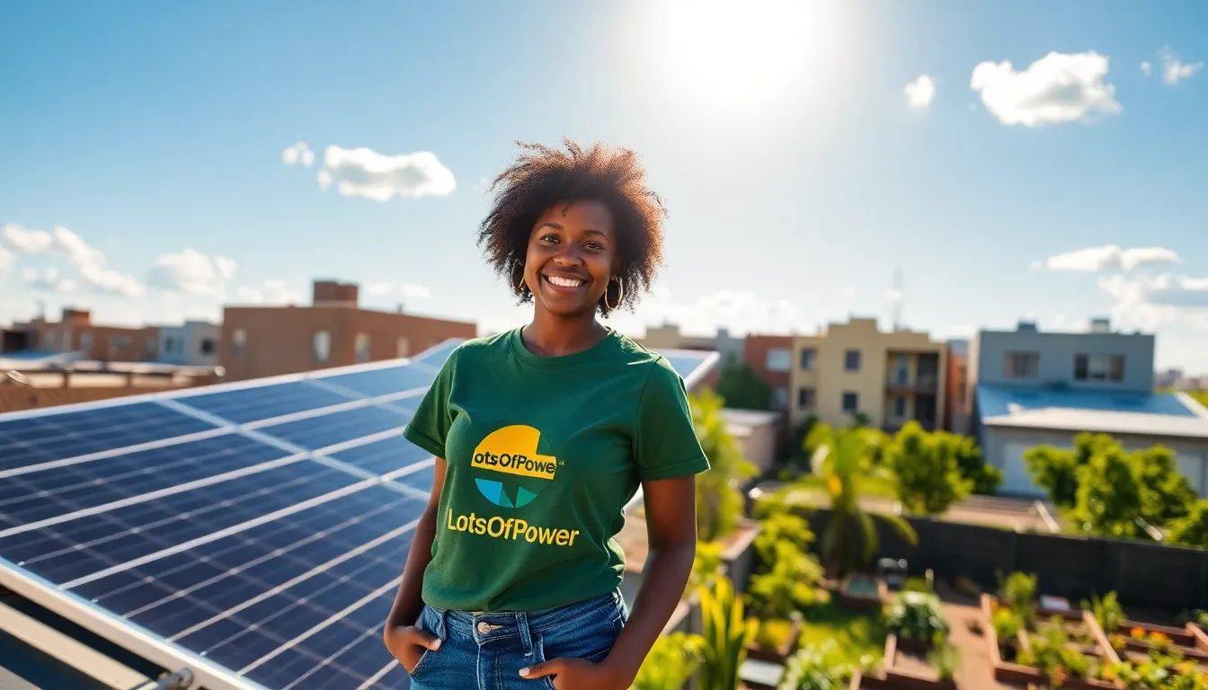 Naomi Bennett promoting renewable energy in an urban community.
