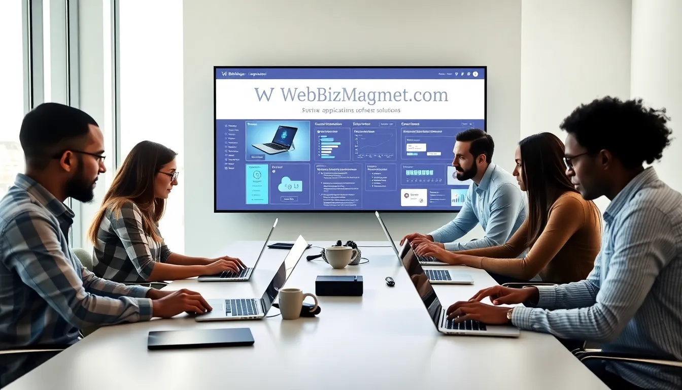 diverse team collaborating in a modern office setting.